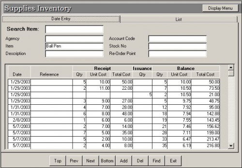 Sample introduction for thesis about inventory system